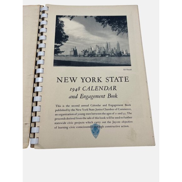 New York State 1948 Calendar & Engagement Book Junior Chamber of Commerce Jaycee - Picture 3 of 9